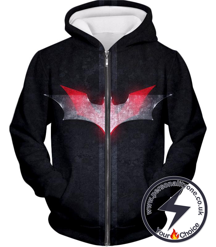 Batman Ultimate Logo 3D Best Class Black Zip Up Hoodie